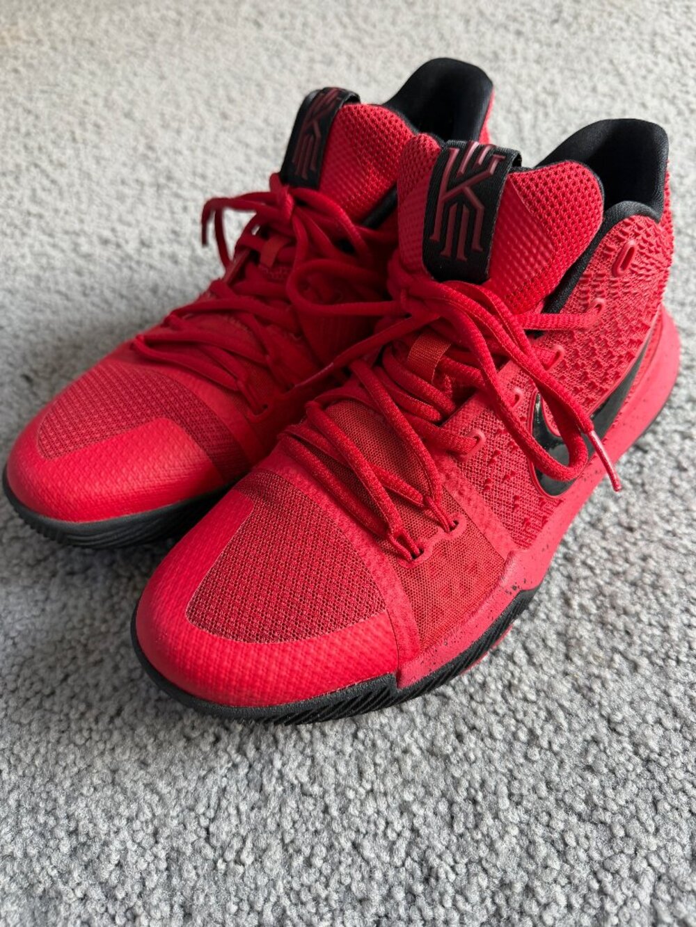 Nike Kyrie 3 "Candy Apple" Red Black 852395-600 Men's Size 8